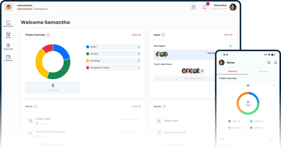 Lathran Suite dashboard — all-in-one workspace for UAE teams