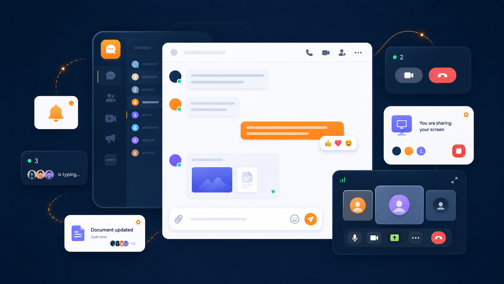 Lathran Suite team messaging dashboard for UAE teams